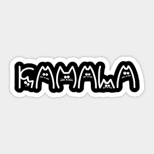 Kamala Harris Cat Lettering Positive Funny Sticker